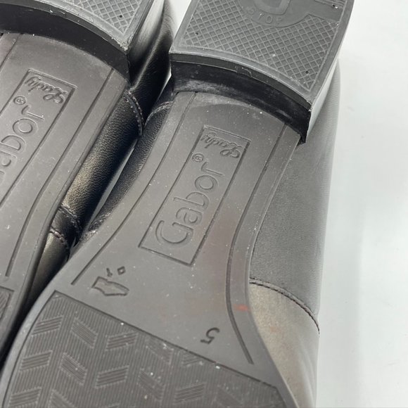 Gabor Womens Bronze Brown Leather Patchwork Block Heels Pumps Size 7 - Picture 9 of 11